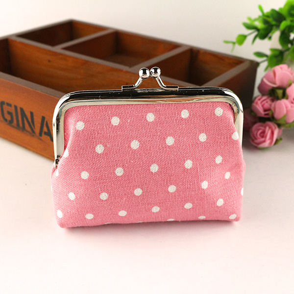 Ví tiền sáng tạo Ví nhỏ bằng vải tươi Ví nhỏ Canvas Dot Thẻ Kit Quà tặng mẫu giáo ví nữ mini