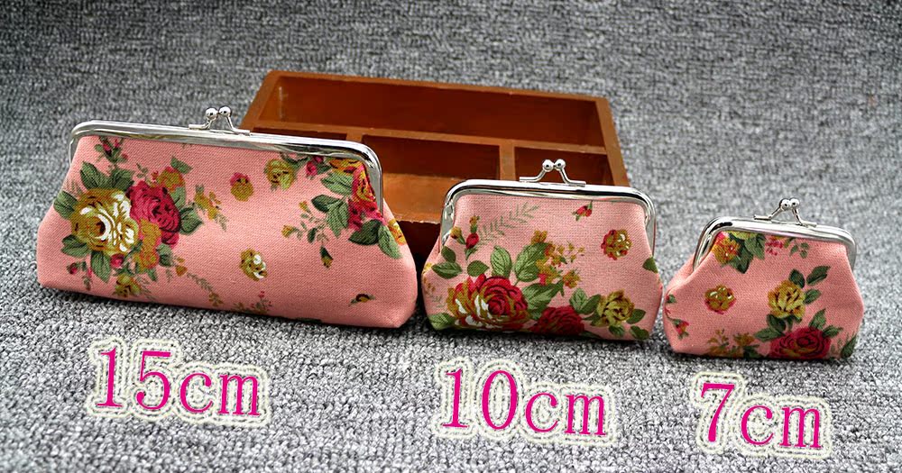 Dễ thương tăng hoa hồng clip retro túi dễ thương ví nữ ví ví chìa khóa túi ly hợp ví nam cao cấp hàng hiệu