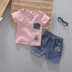 . Childrens quần áo mùa hè bé triều mặc 1 cậu bé 3 tuổi 2020 mới bé mùa hè đặt hai miếng. 