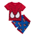 3 tuổi cậu bé pajama quần short ngắn tay. Bộ bông Spider-Man cho trẻ em quần áo mùa hè 2 trẻ em mùa hè t-shirt người đàn ông phim hoạt hình. 