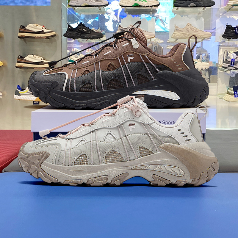 Fila Men's and Women's Shoes 2026 Spring New Mountain Shoes 2 Outdoor Hiking Shoes Dad Shoes T12Wm611529