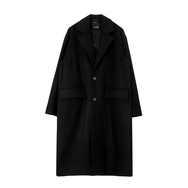 WP Shirakawa ເສື້ອຂົນແກະຍາວ woolen coat collar woolen coat ຜູ້ຊາຍໃສ່ລະດູຫນາວ