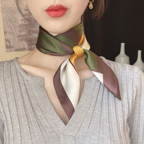 New silk scarves women small square towels Korean fashion 100 lap scarves Career scarves neck scarves headscarf hair band