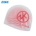 ZOKE Silicone chống thấm nước Mũ bơi Bảo vệ tai dài Tóc thoải mái In đầu Unisex Mũ bơi thời trang chuyên nghiệp - Mũ bơi Mũ bơi