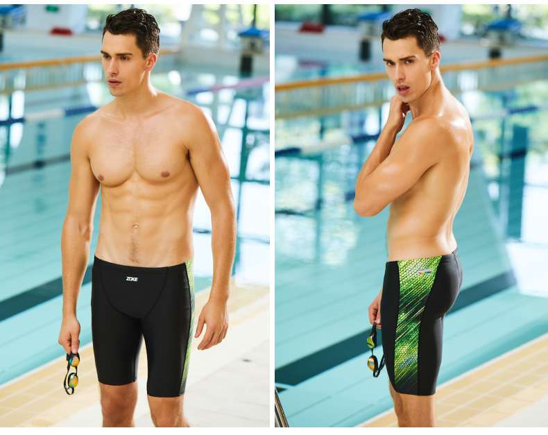 Châu Đồ bơi Nam Thiết bị bơi Boxer năm điểm Kích thước lớn Làm khô nhanh Thể thao chuyên nghiệp Quần short thời trang dành cho người lớn - Nam bơi đầm quần bơi boxer nam