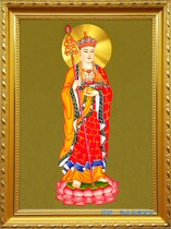 Customized Ksitibet King Bodhisattva portrait 2 Ksitibet Bodhisattva Buddha statue painting photo paper plastic seal Buddha Bodhisattva photo frame setting