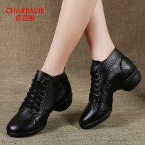 Cuddling 100 Hui Square Dance Womens Shoes Soft Bottom Modern Dance Shoes Women Adults Jazz Dance Shoes Water Soldiers Dance Genuine Leather Dancing Shoes