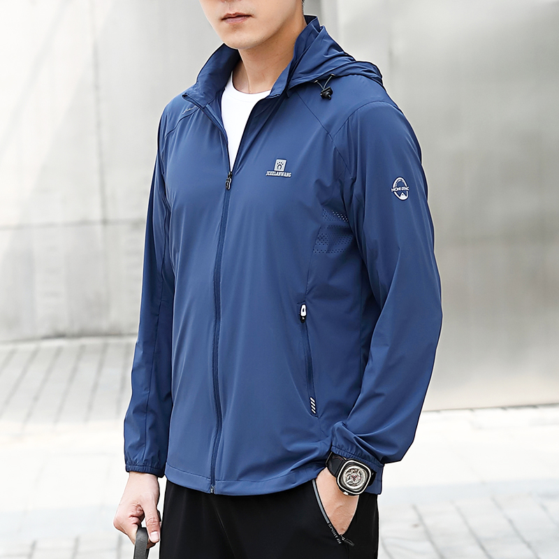 Sunscreen men's 2022 Summer ultra-thin jacket Outdoor quick dry breathable fishing dress Anti UV skin clothes