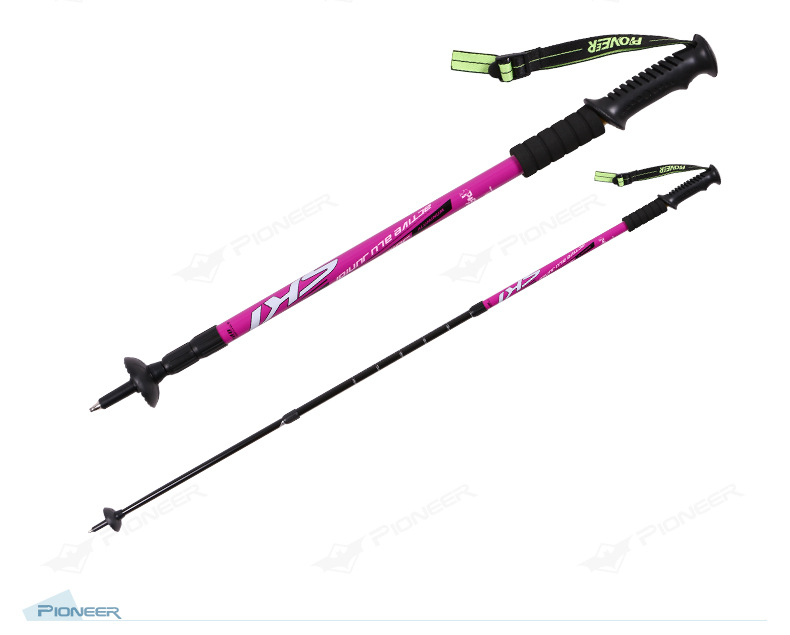 Tay cầm thẳng leo núi thiết bị leo núi thể thao ngoài trời nạng nam và nữ siêu nhẹ carbon kính thiên văn gấp đi bộ gậy dò đường cho người mù	