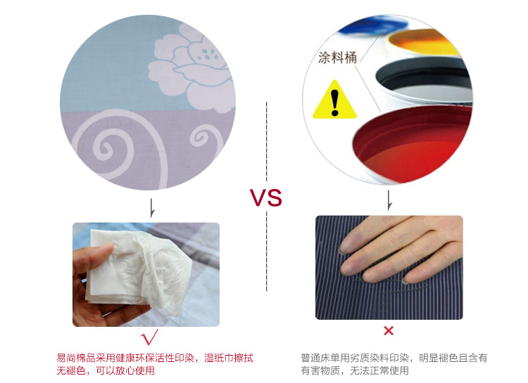 ánh sáng miễn phí vận chuyển sọc xanh Khăn bông Qingxin doanh nghiệp giường lãng mạn hoa gối gia đình bốn ba mảnh vải quilt - Khăn trải giường ga phủ giường