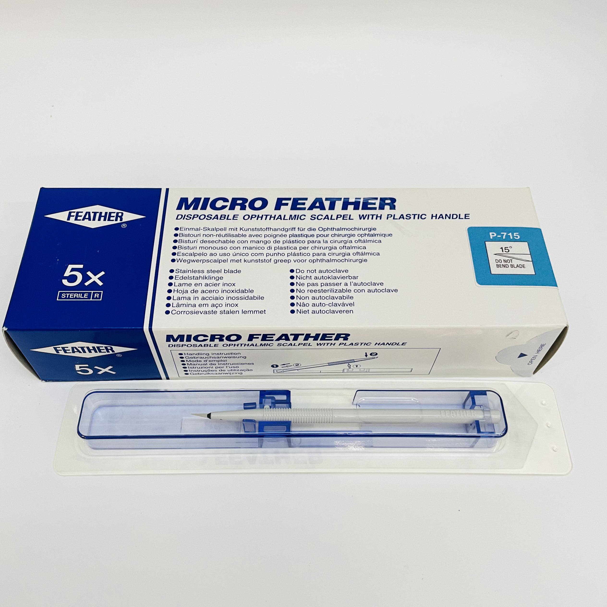 进口EMS微型动物解剖刀72046-15 Feather Micro Scalpel羽毛P-715