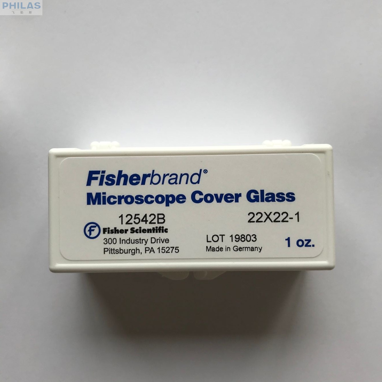 U.S. imported Fisherbrand microscope free clean cover slide 22x22mm NO 1(12-542B)