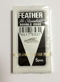 JAPAN ORIGINAL Imported FEATHER Feather Double-sided Blade Old Shave Manually Shaving Platinum Blade 5 Sheets Loaded-Taobao