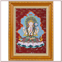 Tim Fuhui Buddha Portrait Characters with Buddha Portrait Four-arm Guanyin 029 photo paper Om Ma Ma Hua Mi Ha 7589