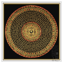 Six-character mantra wheel 1 thangka mandala Chinese and Tibetan portrait photo frame ornaments decorative painting