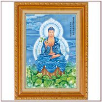 Tim Fuhui is married to the pharmacist Buddha pharmacist Liuli light the portrait of Thangka Buddha picture paper