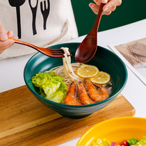 Day Style 8 Inch Noodles Bowl Pull Noodles Bowl Ceramic Soup Noodles Bowl Home Big Number Eating Noodles Large Bowl Ins Wind Color Glazed Pure Color