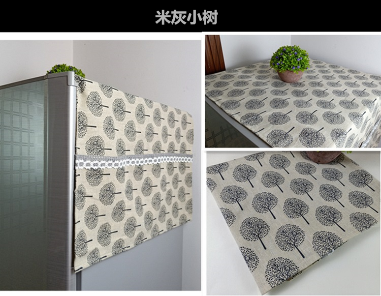 Che tủ lạnh khăn bụi che máy giặt pad tủ khử trùng lò vi sóng Châu Âu đơn giản lanh đôi cửa hộ gia đình áo trùm máy giặt cửa trước electrolux 10kg