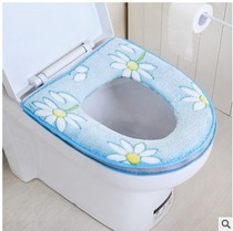 Toilet seat cushion Universal toilet cover winter thickened warm pad Toilet ring cover Fluff adhesive buckle Waterproof