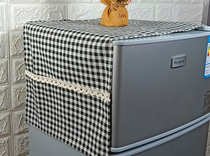 Refrigerator cover cloth dust cover towel Household single open double door drum washing machine Microwave oven mini refrigerator cloth hemp cotton