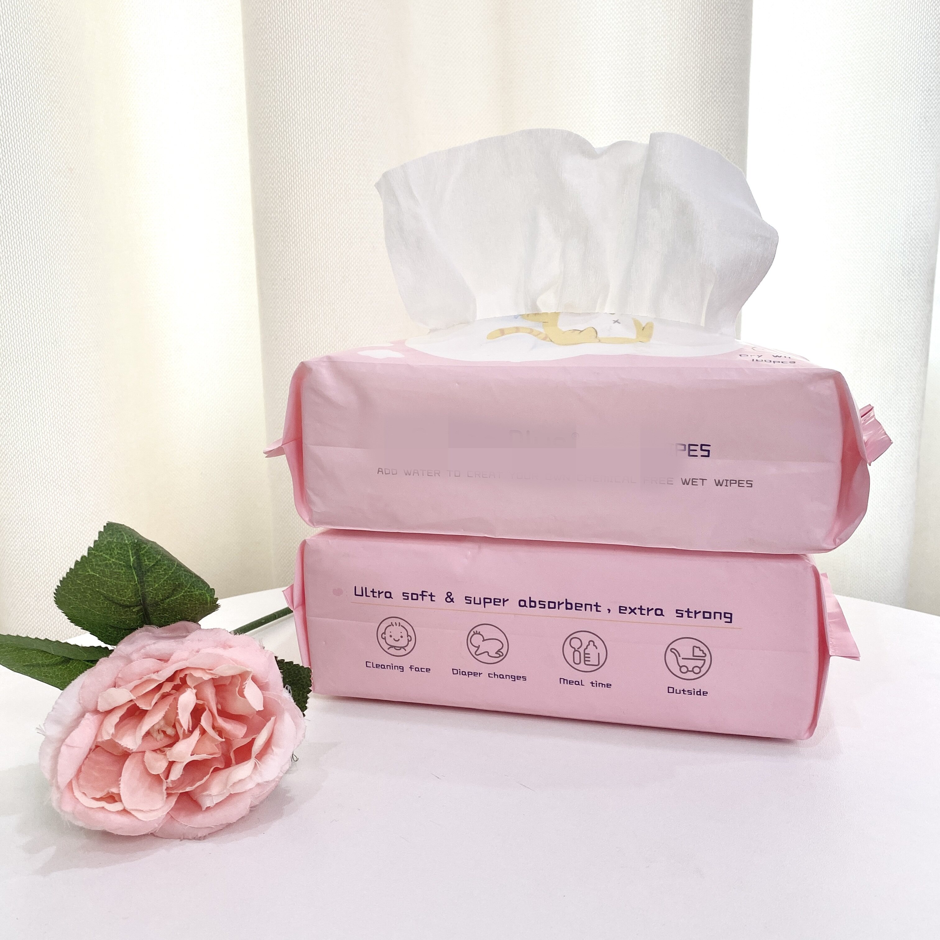 4 packs of brand name spunlace non-woven cleansing towels 60 pieces pack