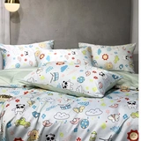 Шелковый летний комплект, шелковистый пододеяльник, детская простыня, покрывало для школьников, 4 предмета