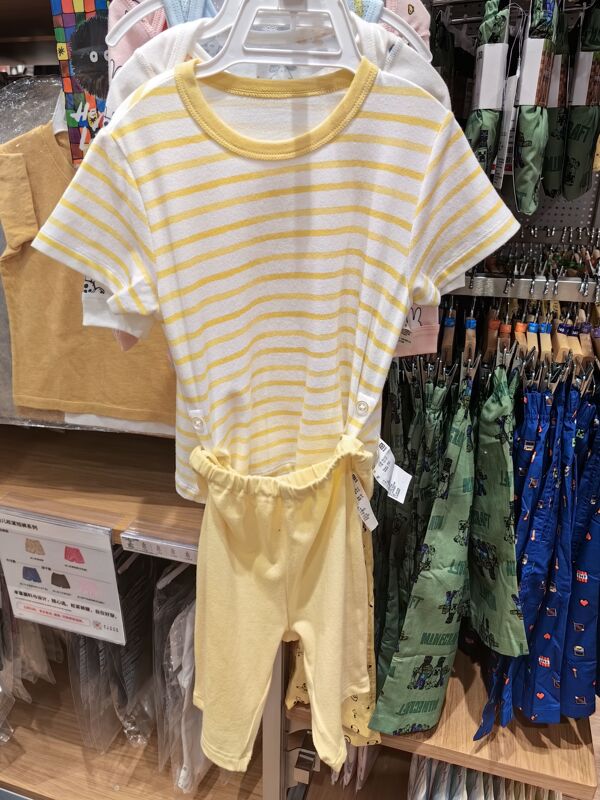 Free Shipping Uniqlo Infant Pajamas Set Summer Short-Sleeved Loungewear Doraemon Pikachu