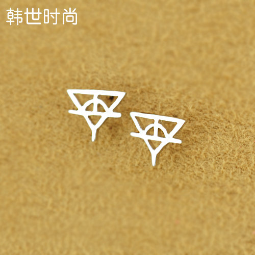 Han Shihua Flowers 925 silver China Morning Yu concert Perimeter Signs Ear nails Martian logo Earrings Earrings Woman Earrings-Taobao