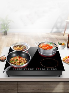 Поли головная электромагнитная плита Коммерческая четырехлокованная шесть шести -эй -эй -двойной плиты жестяная фольга Используйте стойл отель домашний горшок с плитой глиняной печи горячая и горячая горячая