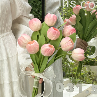 Moisturizing touch tulip artificial flower photo props