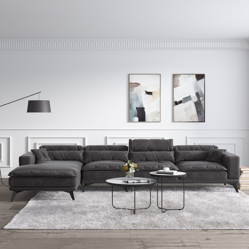 Disposable technical cloth sofa modern minimalist latex down Italian minimalist ins light luxury dark fabric soft sofa