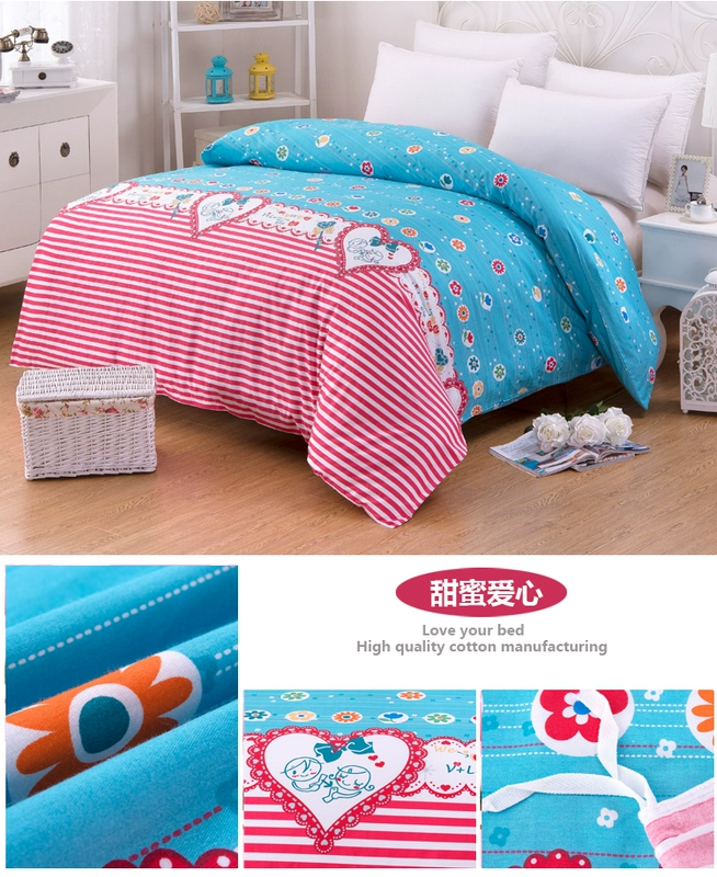 Cotton twill quilt cover đơn mảnh Cotton đôi quilt cover 200 230 giải phóng mặt bằng đặc biệt bộ chăn gối