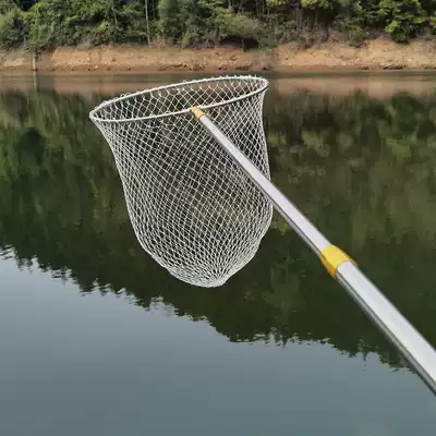 Stainless steel Hercules horse fishing net pole fishing net bag anti-hanging net head fishing gear telescopic rod folding net fishing net fishing net