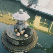 Natural bluestone outdoor decorative lamps antique Chinese and Japanese stone lanterns courtyard dry landscape landscaping ornaments stone carving floor lamps