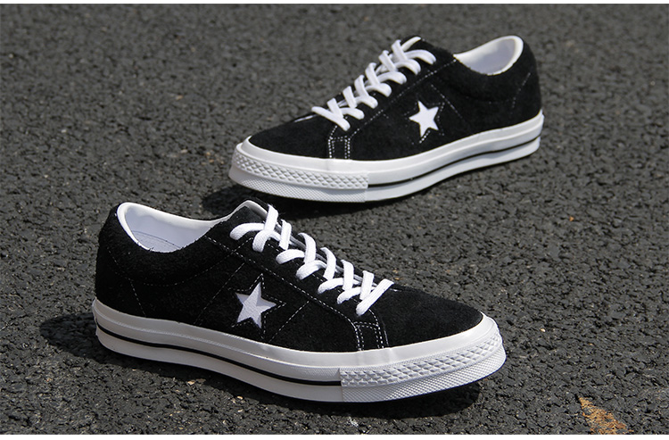 Converse OneStar 74 giày vải thấp nữ chống lông đôi mẫu giày nam màu đen giản dị 158369C bán giày thể thao