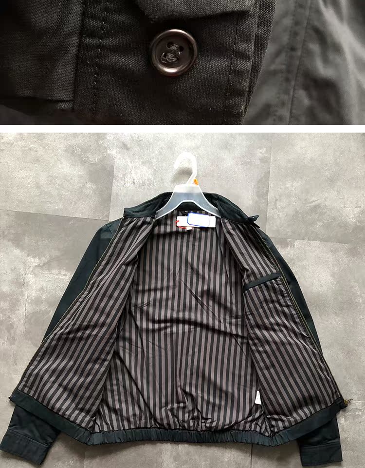 Áo khoác cotton mùa thu cho nam Áo khoác lửng nam kinh doanh hàng đầu giản dị Áo khoác lửng nam đơn giản Kích thước lớn áo khoác thể thao