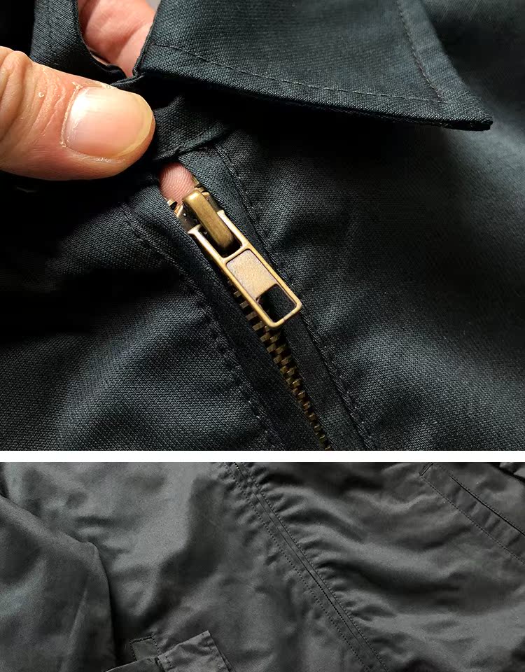 Áo khoác cotton mùa thu cho nam Áo khoác lửng nam kinh doanh hàng đầu giản dị Áo khoác lửng nam đơn giản Kích thước lớn áo khoác thể thao