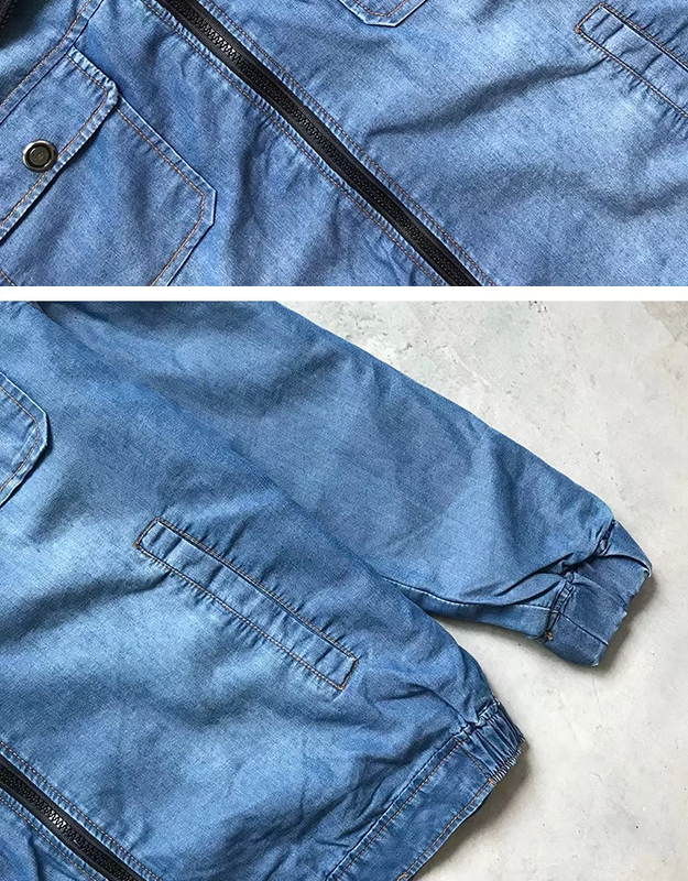 Mùa thu nam Lapel Quần áo bảo hộ lao động nam Áo khoác cotton Cotton Giặt mềm Đa năng Quần áo bảo hộ lao động Retro Áo khoác nam áo nam