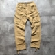 Mỹ nam retro làm việc nhiều túi quần cotton nặng nước rửa nhiều túi nam thẳng quần giản dị retro thủy triều quần đùi nam