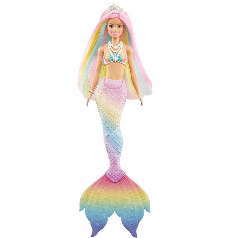 Barbie dolls catch warm discoloration Mermaid suit children dress up family wine girl fairytale princess swap dress with gift box