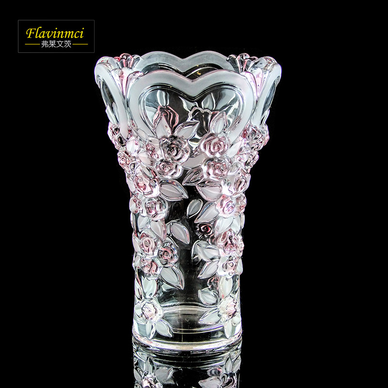 Flavents Plum Blossom Crystal Glass Vase Flower Flower Flower Vase Lily Rose Flower Bottle Tulip Vase 1399-Taobao