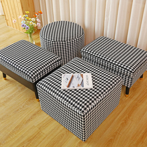 Nordic black and white Thousand-bird-g couch stool pedal Home Living room Guido Footrest Stool Light Extravagant and Bench Bed Tailstool