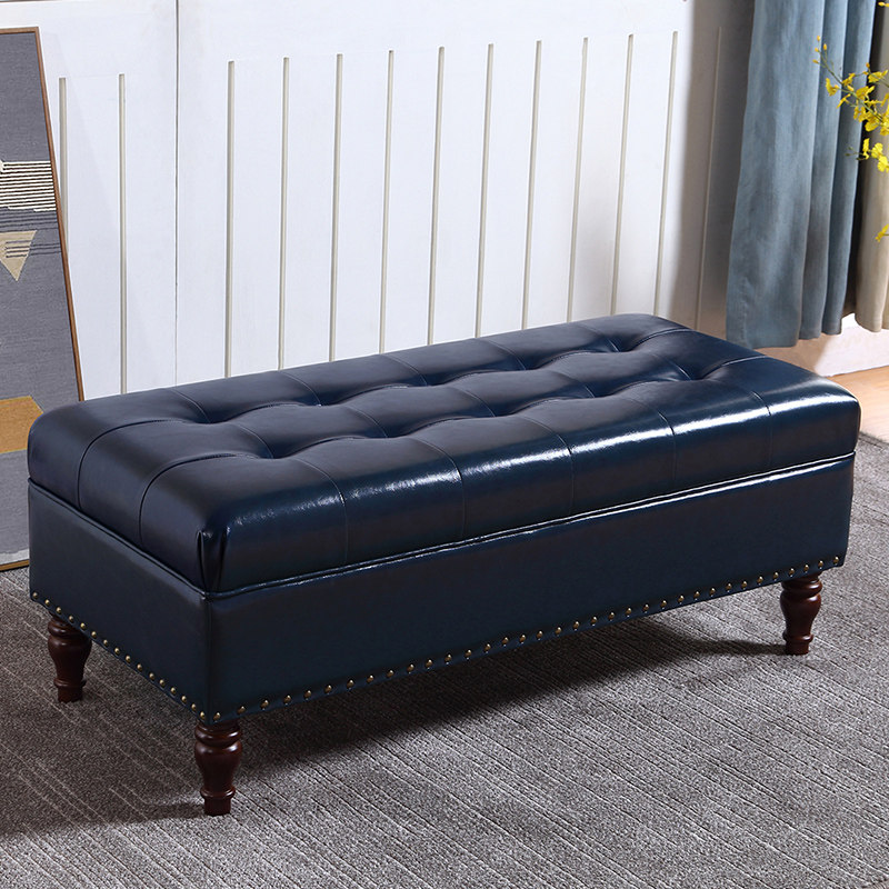 High-end shoe changing stool sofa foot stool bedroom storage bed end stool cloakroom fitting room storage stool