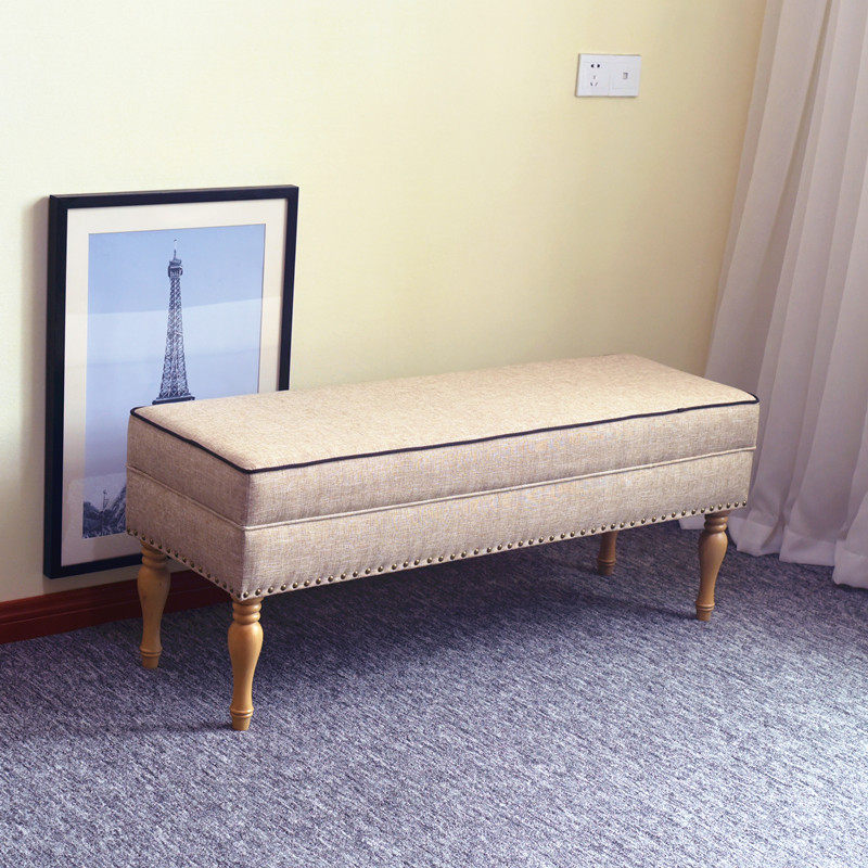 American-style bed end stool hallway try shoe stool dining stool clothing store sofa stool rest stool solid wood bench piano stool