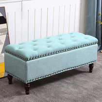 Door Hall Change Shoes Stool STORAGE STOOL AMERICAN BED TAIL BENCH YOUR COURTESTOLATE SOFA FOOT STOOL CLOTHING STORE SHOES STORE LEATHER STOOL