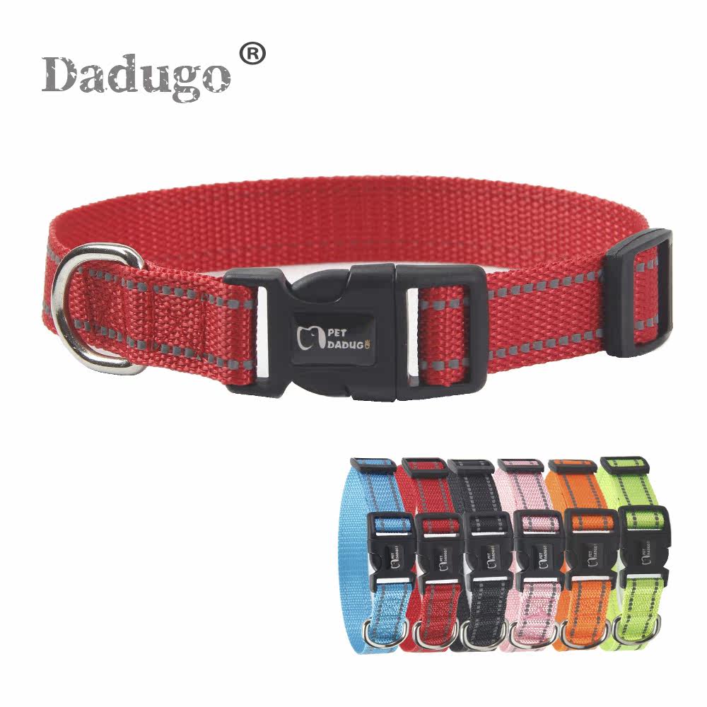 Dog collar ( buy one two ) reflective adjustable neck - ring cat neck - ring Teddy traction rope dog ring