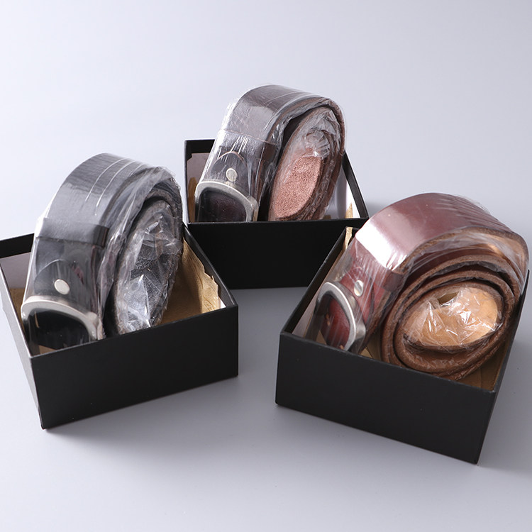 Solid Head Layer Bull Skin Foreign Trade Factory Cut Tail Goods Retro Needle Buckle Strap Business Casual Cow Leather Belt