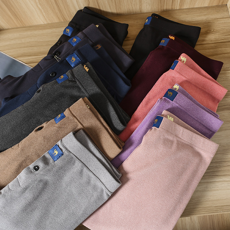Special Comfort Baddling for autumn Winter lovers Pure Color Inner Lap Pants Men and women Elastic Sanitary Pants Warm Pants Inner pants