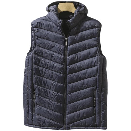 Вечный и универсальный! Мужской спортивный повседневный жилет без рукавов с капюшоном из теплого хлопка для осени и зимы.