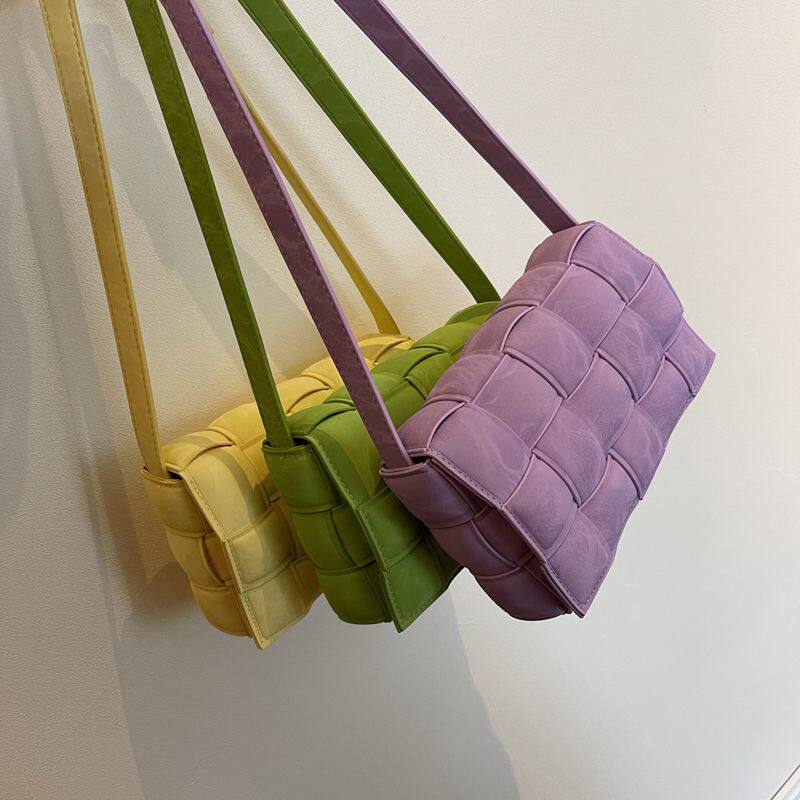 Ins Style High-Aesthetic Woven Bag, Xiaohongshu Trending Dragon Fruit Bag, Fashionable Versatile Single Shoulder Crossbody Bag For Women